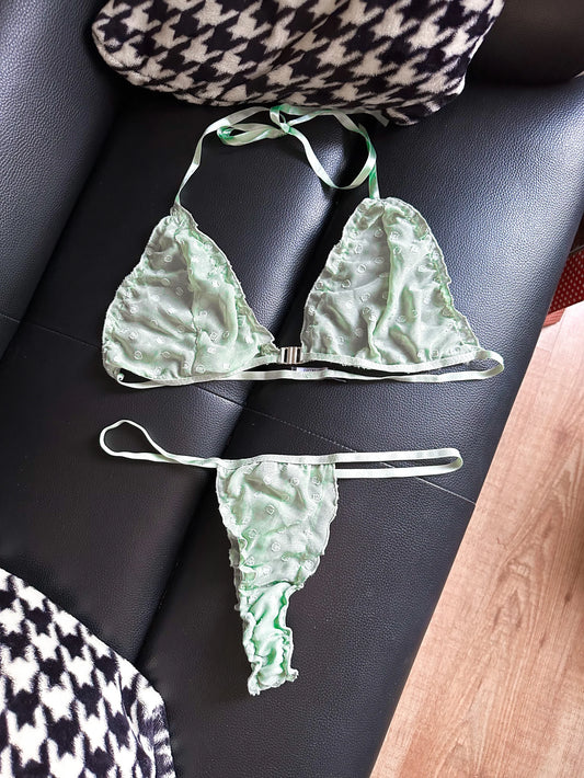 ENSEMBLE LINGERIE VERT CLAIR